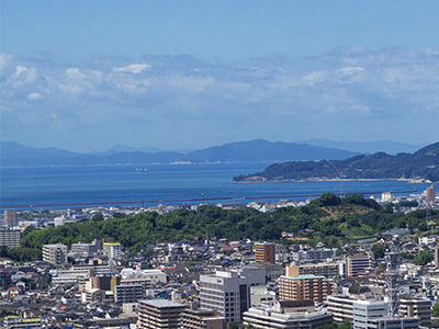 松山市航空写真