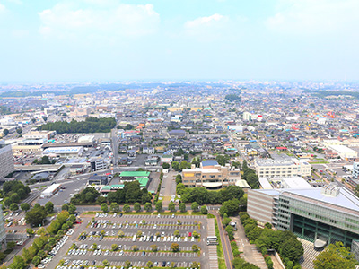 茨城市航空写真